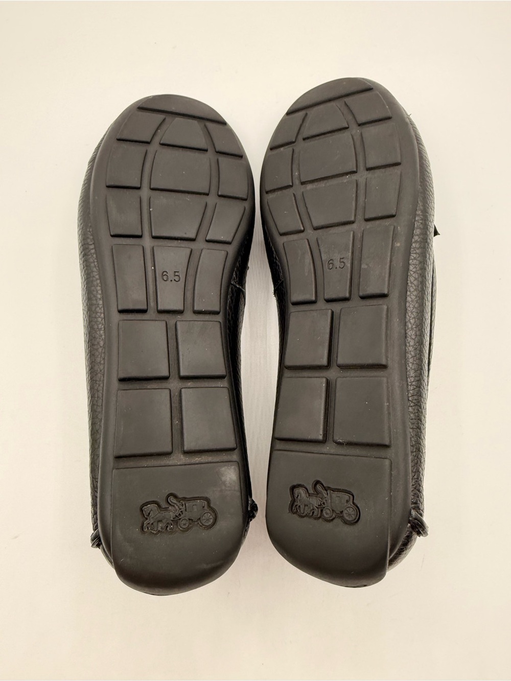 Coach Mavis Black Pebbled Leather Horsebit Loafers Flats Slip-On Classic Shoes - Picture 5 of 16